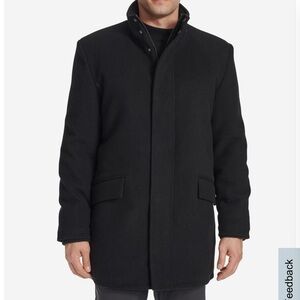 Men's Kenneth Cole Black Pea Coat